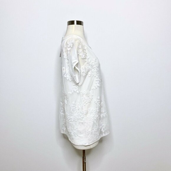 Conrad C Collection Top Size XS White Tank Sheer O - Picture 4 of 4